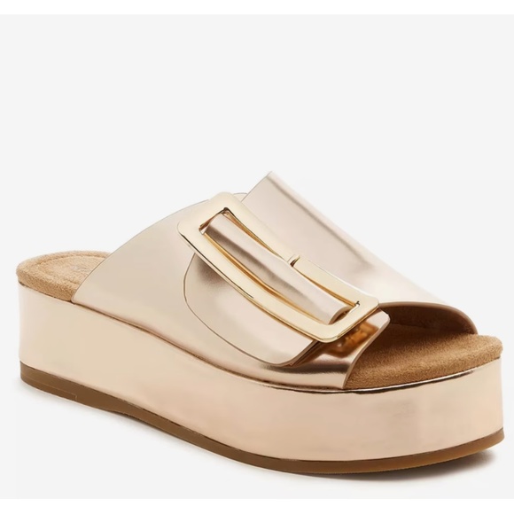 Kelsi Dagger Women's Bronze Slide Sandals - Picture 1 of 7